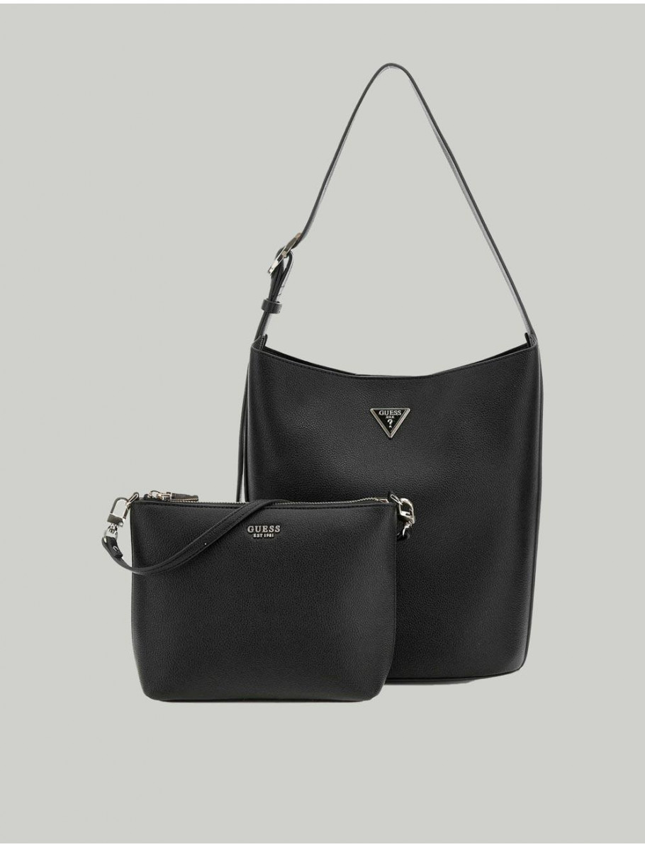 BOLSO GUESS MERIDIAN II BUCKET NEGRO