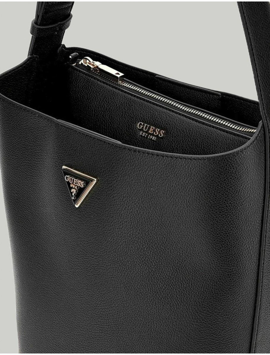 BOLSO GUESS MERIDIAN II BUCKET NEGRO