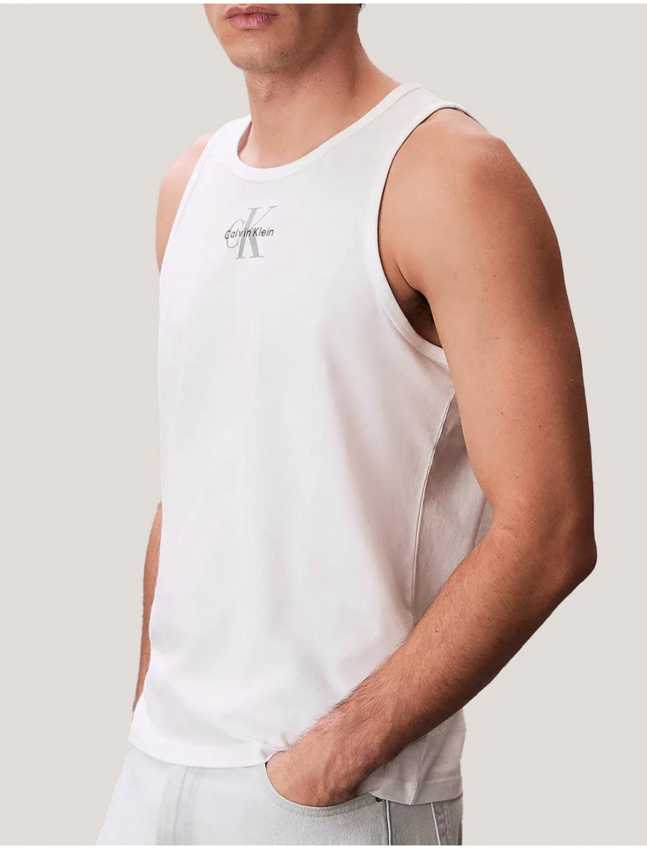 CAMISETA CALVIN KLEIN 30S CLASSIC MICRO MO BLANCO
