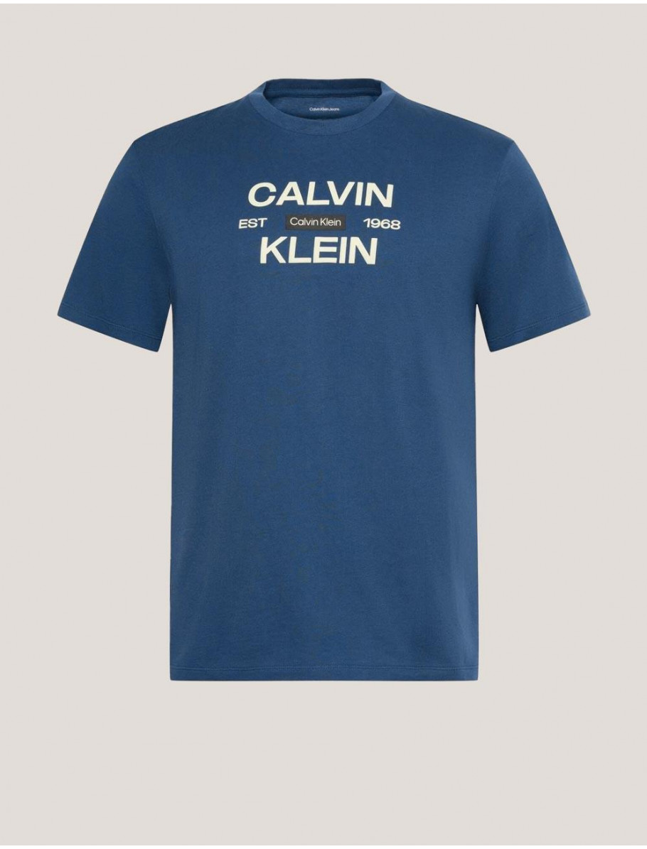CAMISETA CALVIN KLEIN SS 30S EU CALVINKLEIN STACK GRAP MARINO