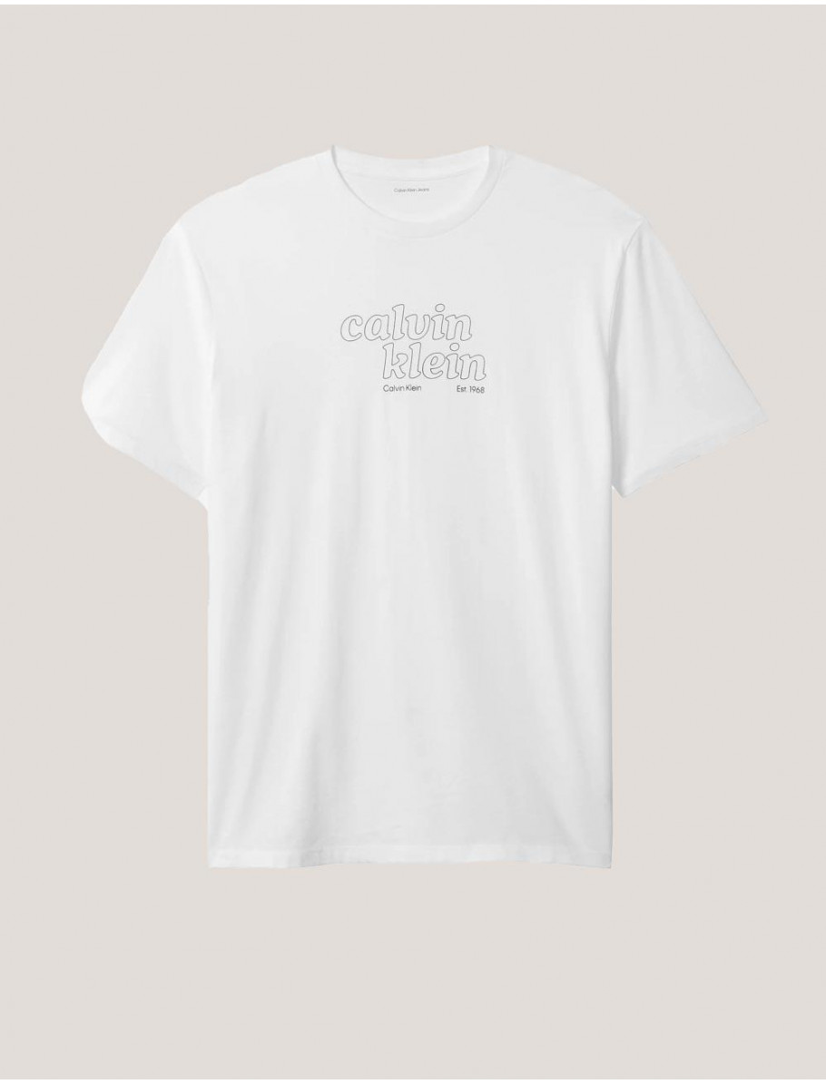 CAMISETA CALVIN KLEIN SS 30S EU CALVIN KLEIN TRVL GRAP BLANCO