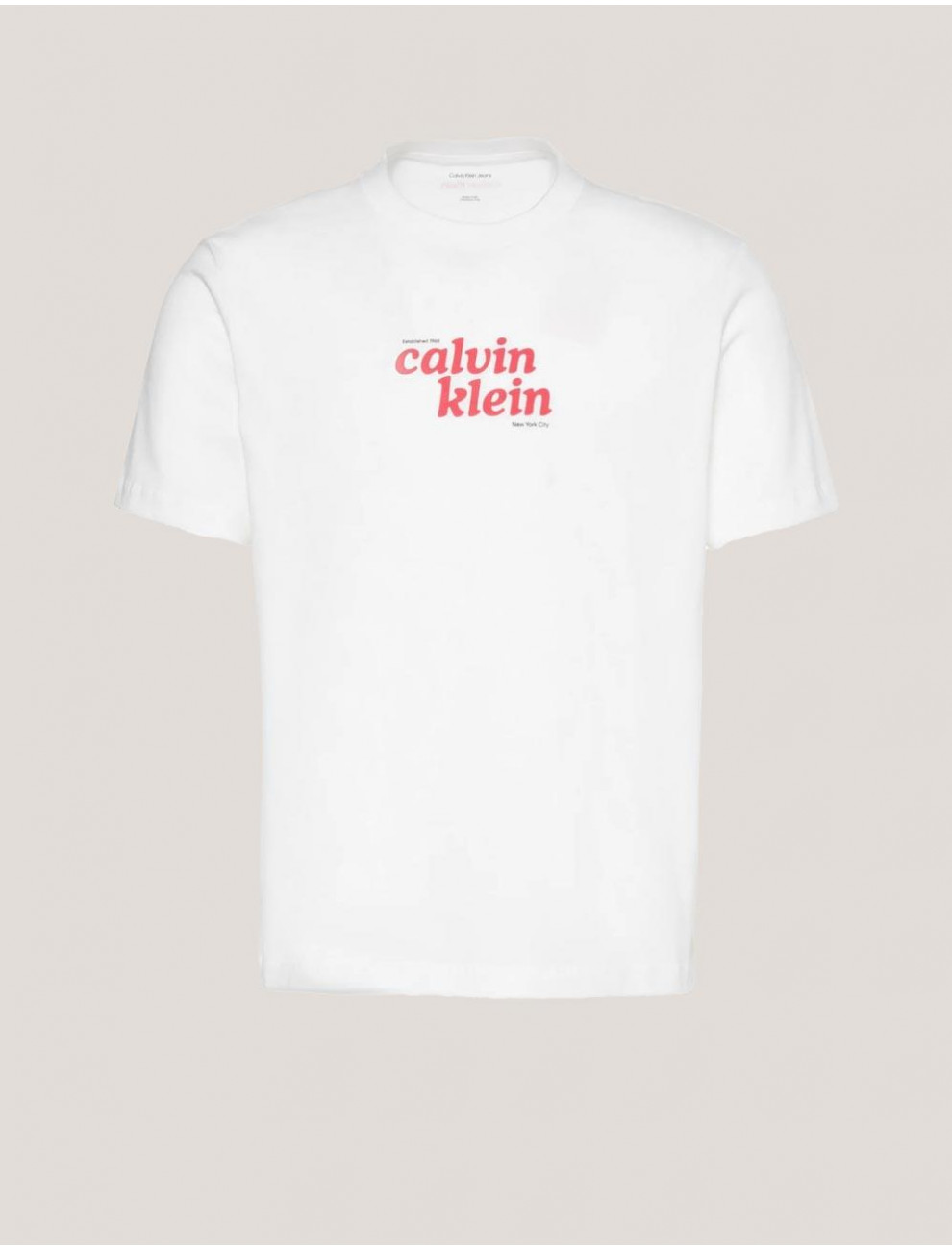 CAMISETA CALVIN KLEIN SS 20S CALVINKLEIN TRVL FONTGRA BLANCO