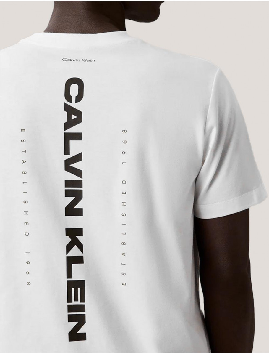 CAMISETA CALVIN KLEIN SS 20S WASHED SPINE GRAPHICTEE BLANCO