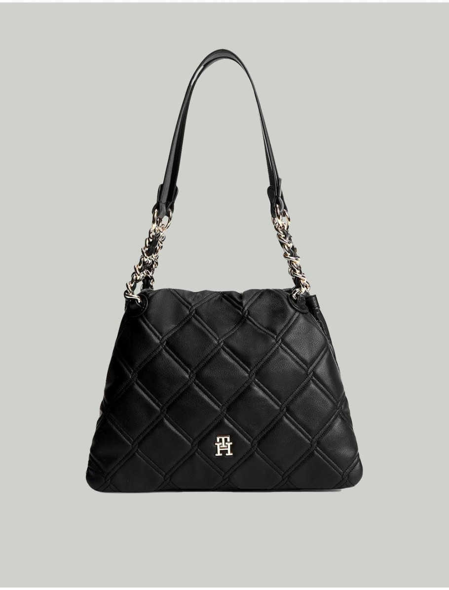 BOLSO TOMMY HILFIGER TH FEMININE MINI TOTE NEGRO