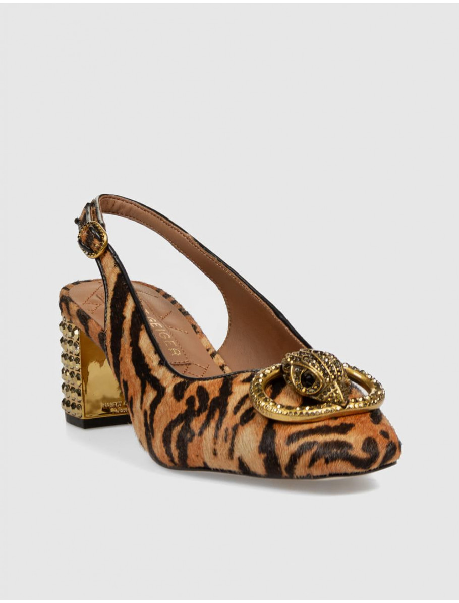 SALoN DESTALONADO KURT GEIGER CHELSEA BLOCK SLINGBACK MARRoN