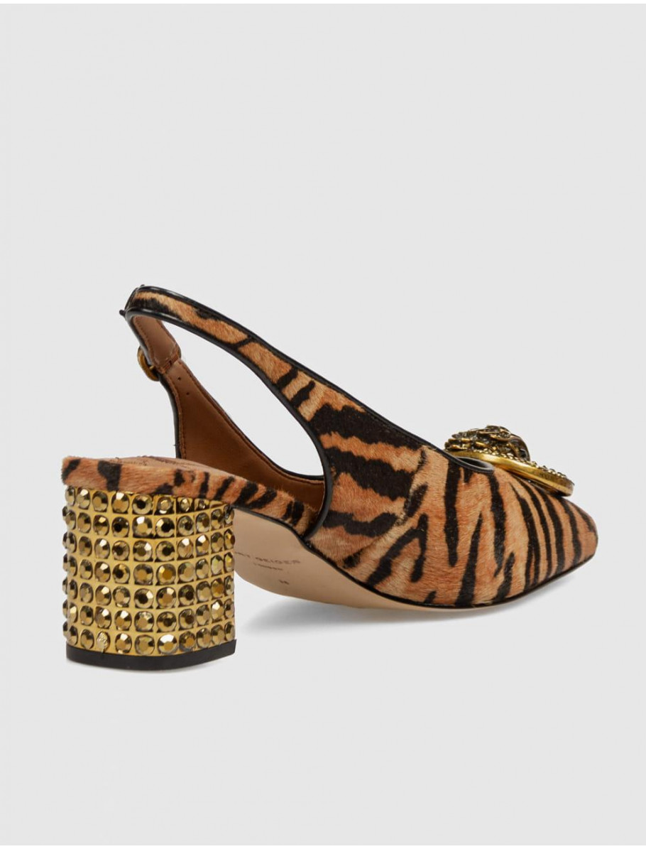 SALoN DESTALONADO KURT GEIGER CHELSEA BLOCK SLINGBACK MARRoN