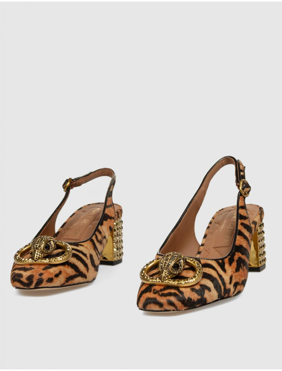 SALoN DESTALONADO KURT GEIGER CHELSEA BLOCK SLINGBACK MARRoN