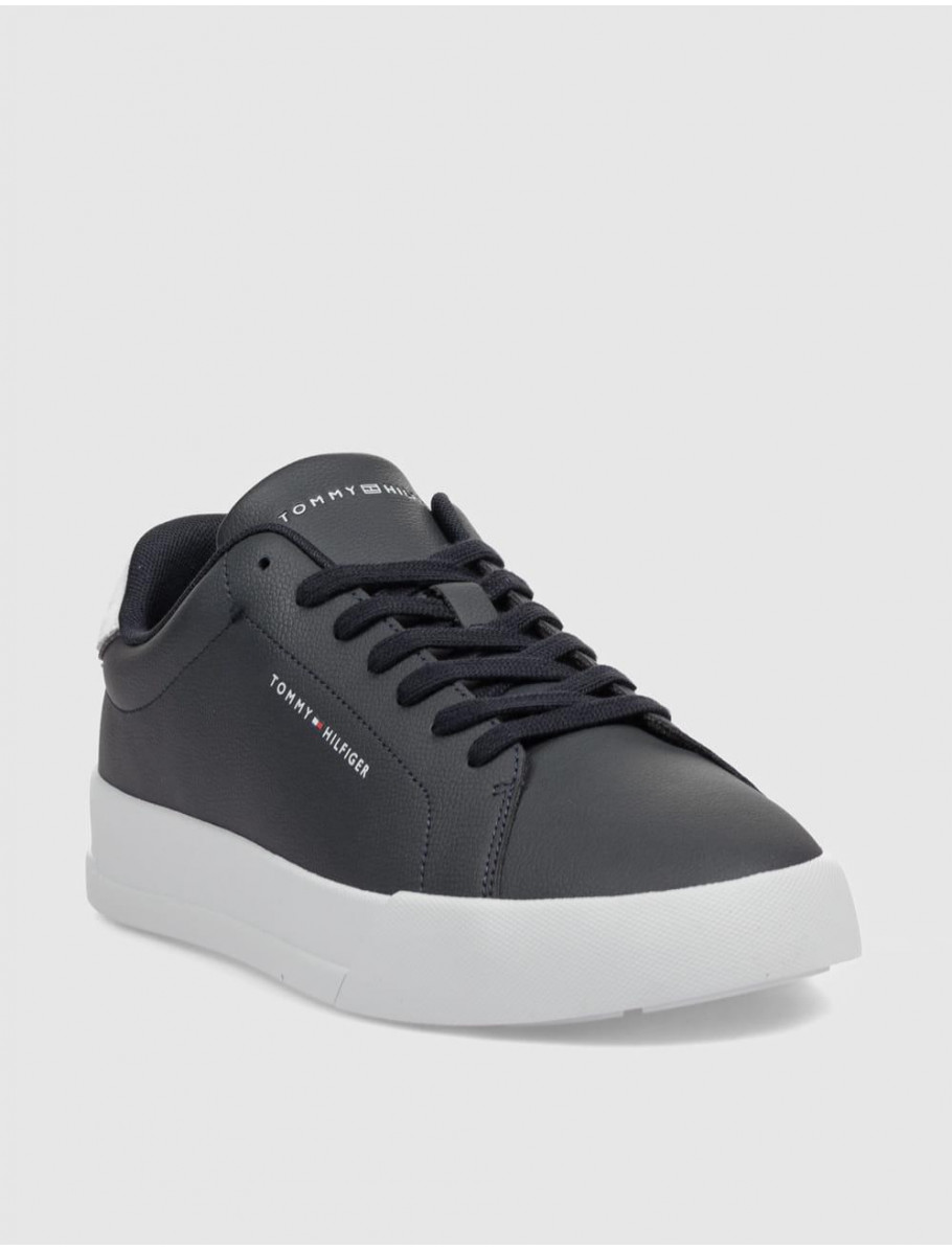 ZAPATILLA TOMMY HILFIGER TH COURT CORE ESS LEATHER MARINO