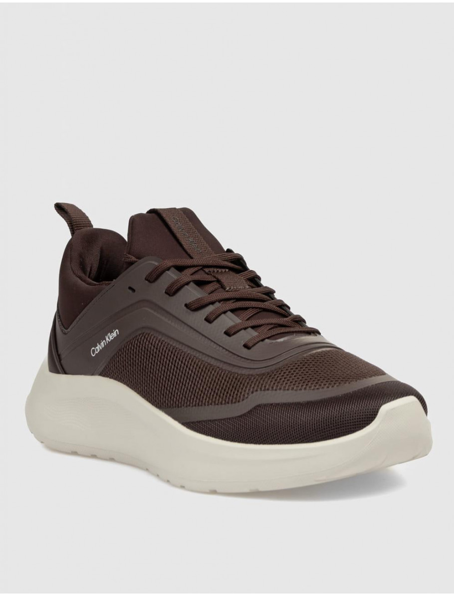 ZAPATILLA CALVIN KLEIN LIGHT EVA RUN LACE SOCK MM MARRoN