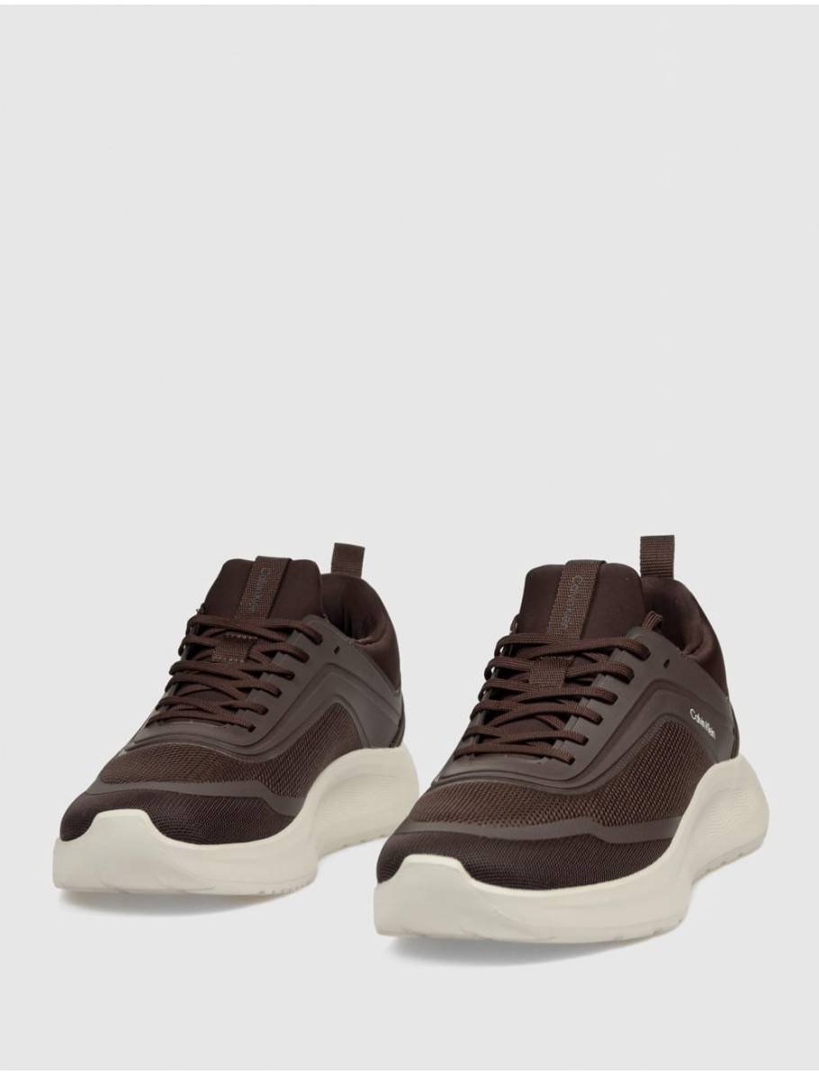 ZAPATILLA CALVIN KLEIN LIGHT EVA RUN LACE SOCK MM MARRoN