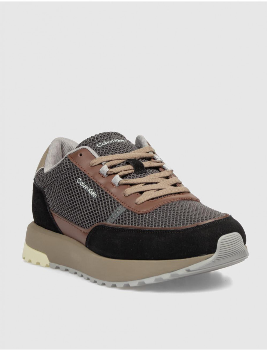 ZAPATILLA CALVIN KLEIN CITY RUNNER LACEUP NY REC SU NEGRO