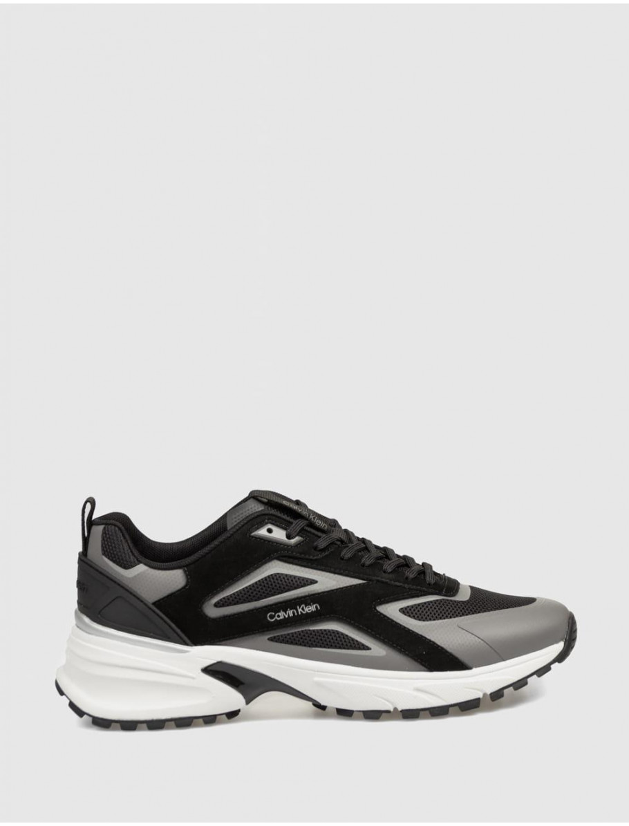 ZAPATILLA CALVIN KLEIN HIKE RUNNER CK STRIPE MIX NY SU NEGRO
