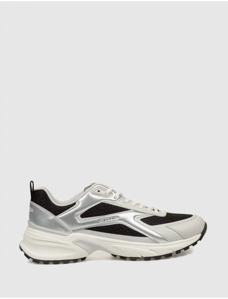 ZAPATILLA CALVIN KLEIN HIKE RUNNER CKSTRIPE MET MIXMAT PLATA
