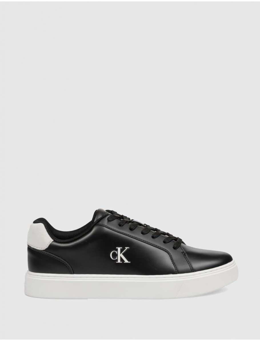 ZAPATILLA CALVIN KLEIN CLASSIC CUPSOLE LACEUP LTH NEGRO