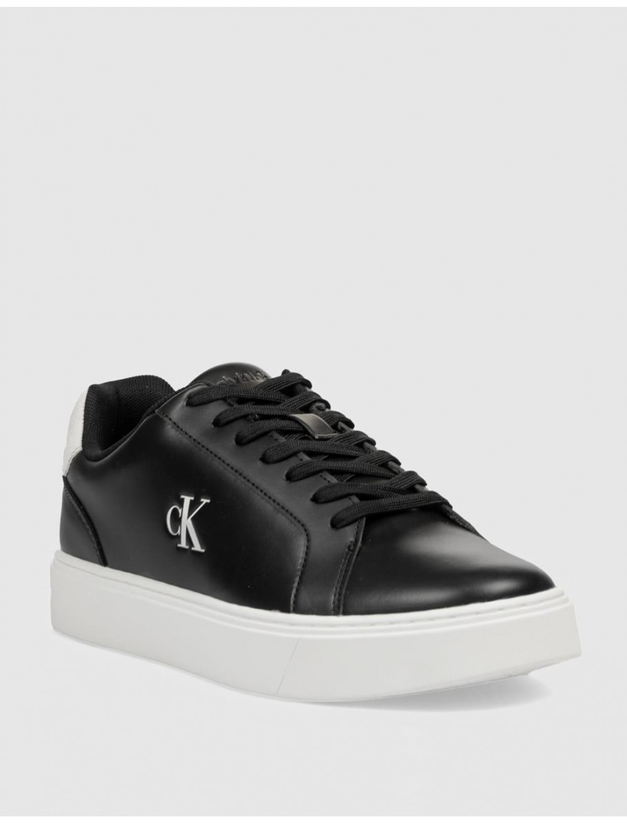 ZAPATILLA CALVIN KLEIN CLASSIC CUPSOLE LACEUP LTH NEGRO