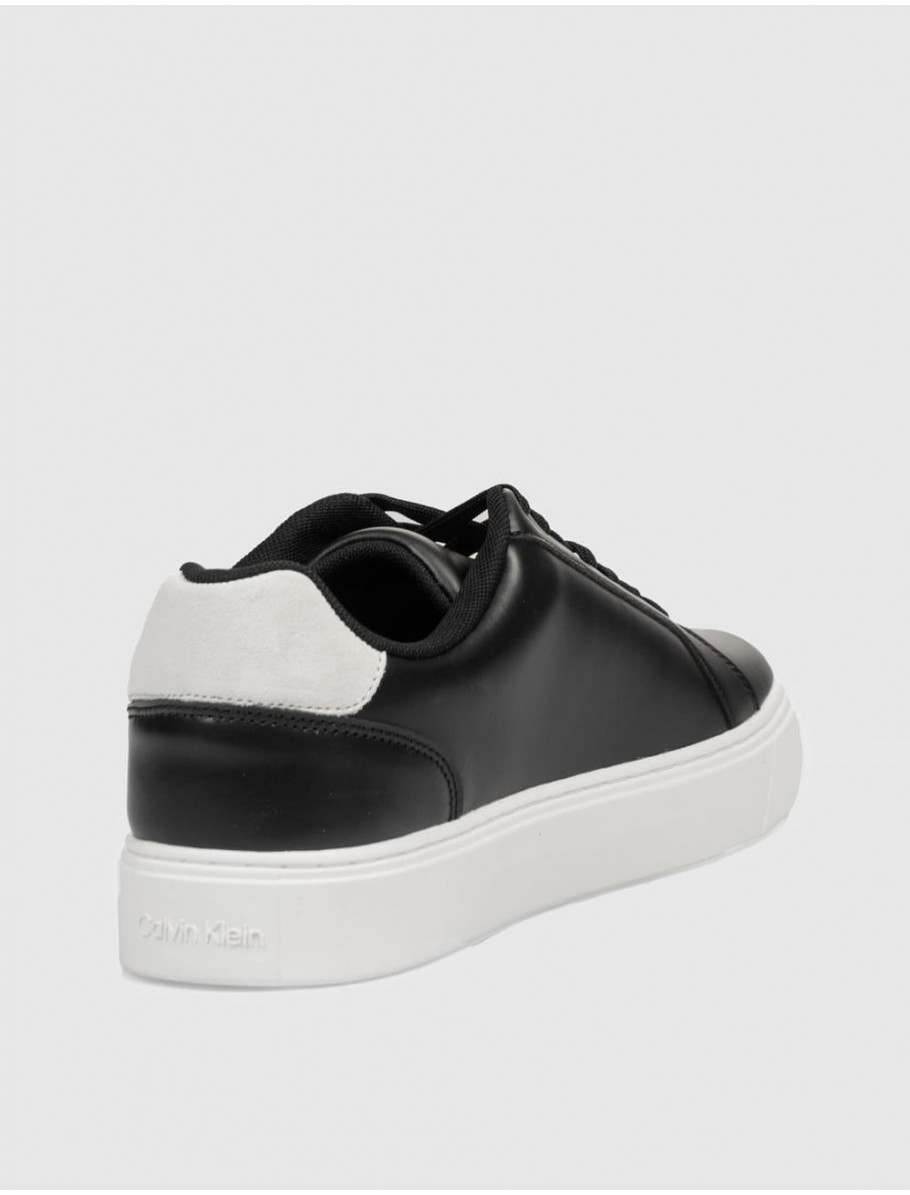 ZAPATILLA CALVIN KLEIN CLASSIC CUPSOLE LACEUP LTH NEGRO