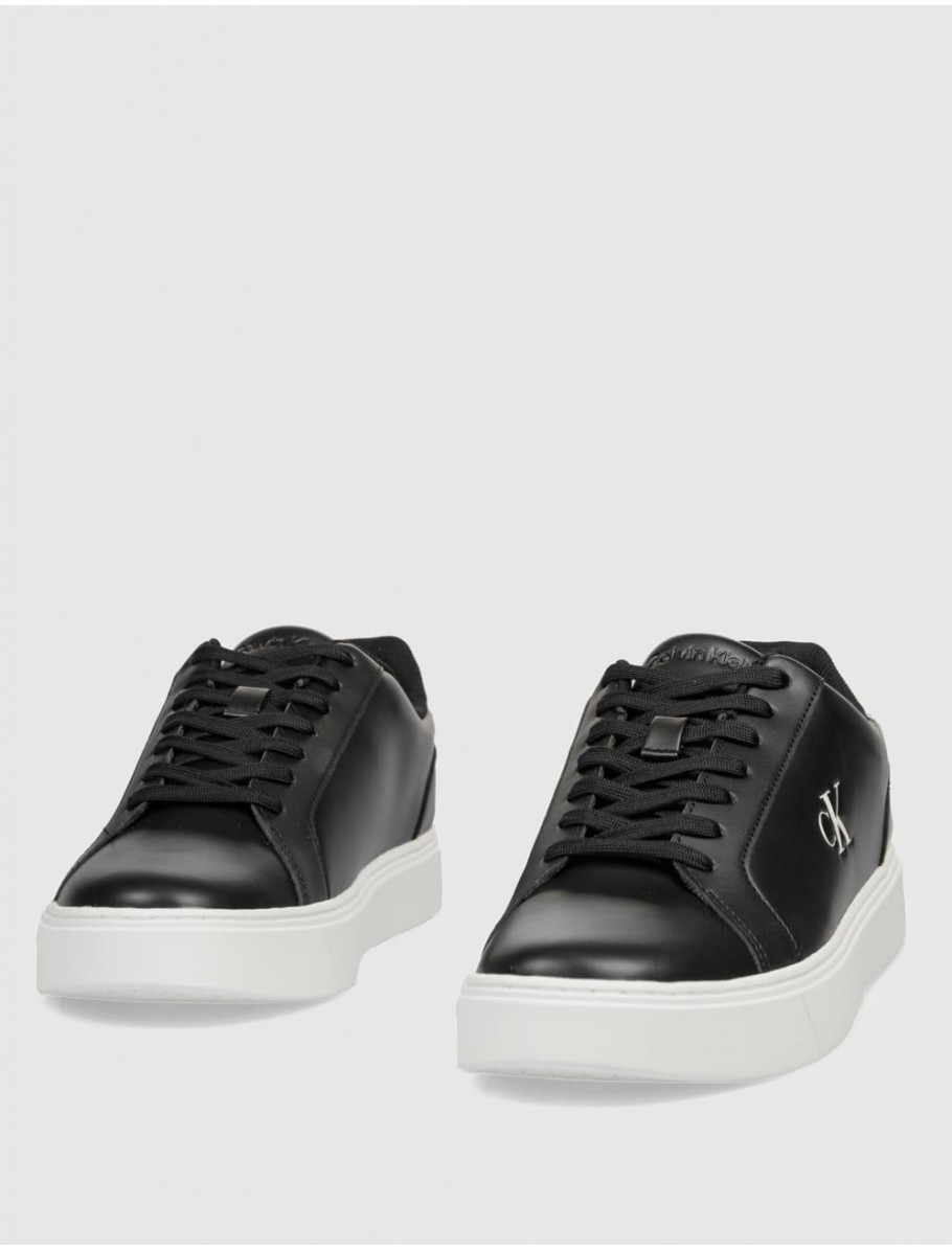 ZAPATILLA CALVIN KLEIN CLASSIC CUPSOLE LACEUP LTH NEGRO