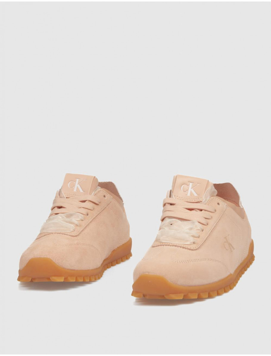 ZAPATILLA CALVIN KLEIN LOW PROFILE RUN MG SUE DB LACES NUDE