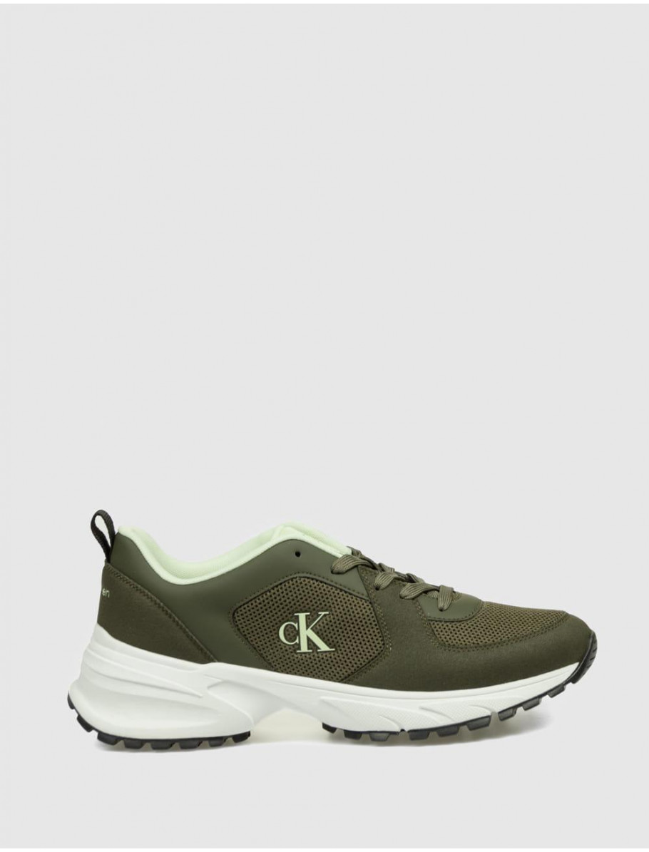 ZAPATILLA CALVIN KLEIN HIKE RUNNER LACE UP SU MESH VERDE