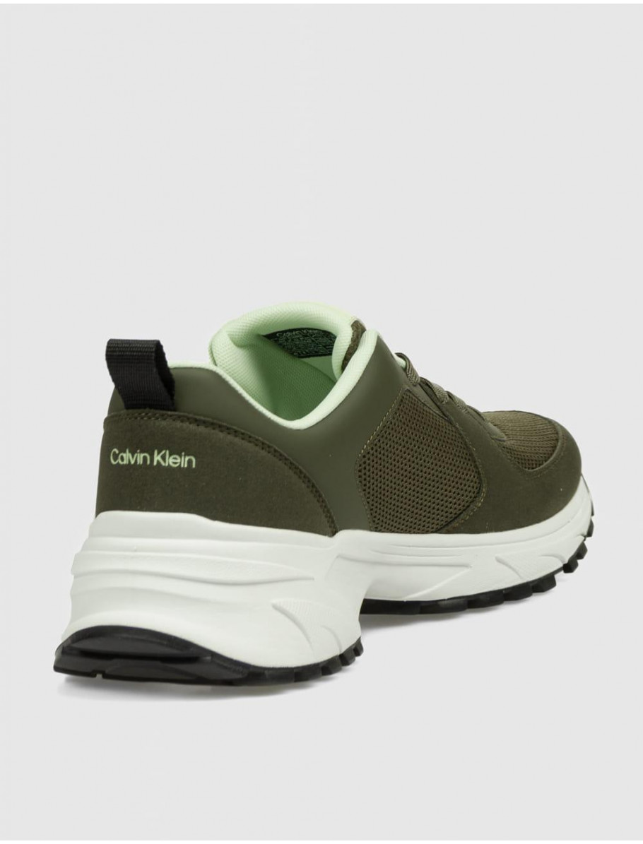 ZAPATILLA CALVIN KLEIN HIKE RUNNER LACE UP SU MESH VERDE
