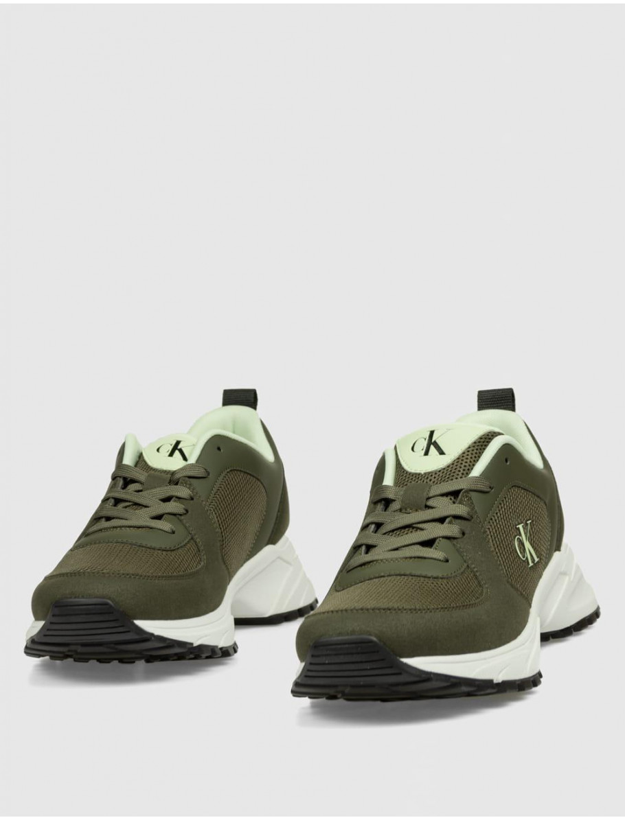 ZAPATILLA CALVIN KLEIN HIKE RUNNER LACE UP SU MESH VERDE