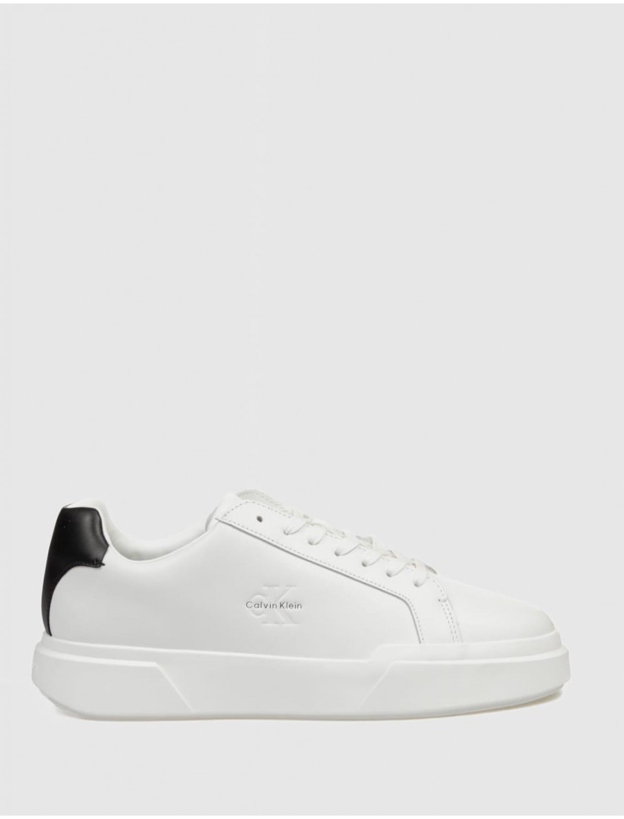 ZAPATILLA CALVIN KLEIN CHUNKY CUPSOLE LACEUP LTH BLANCO
