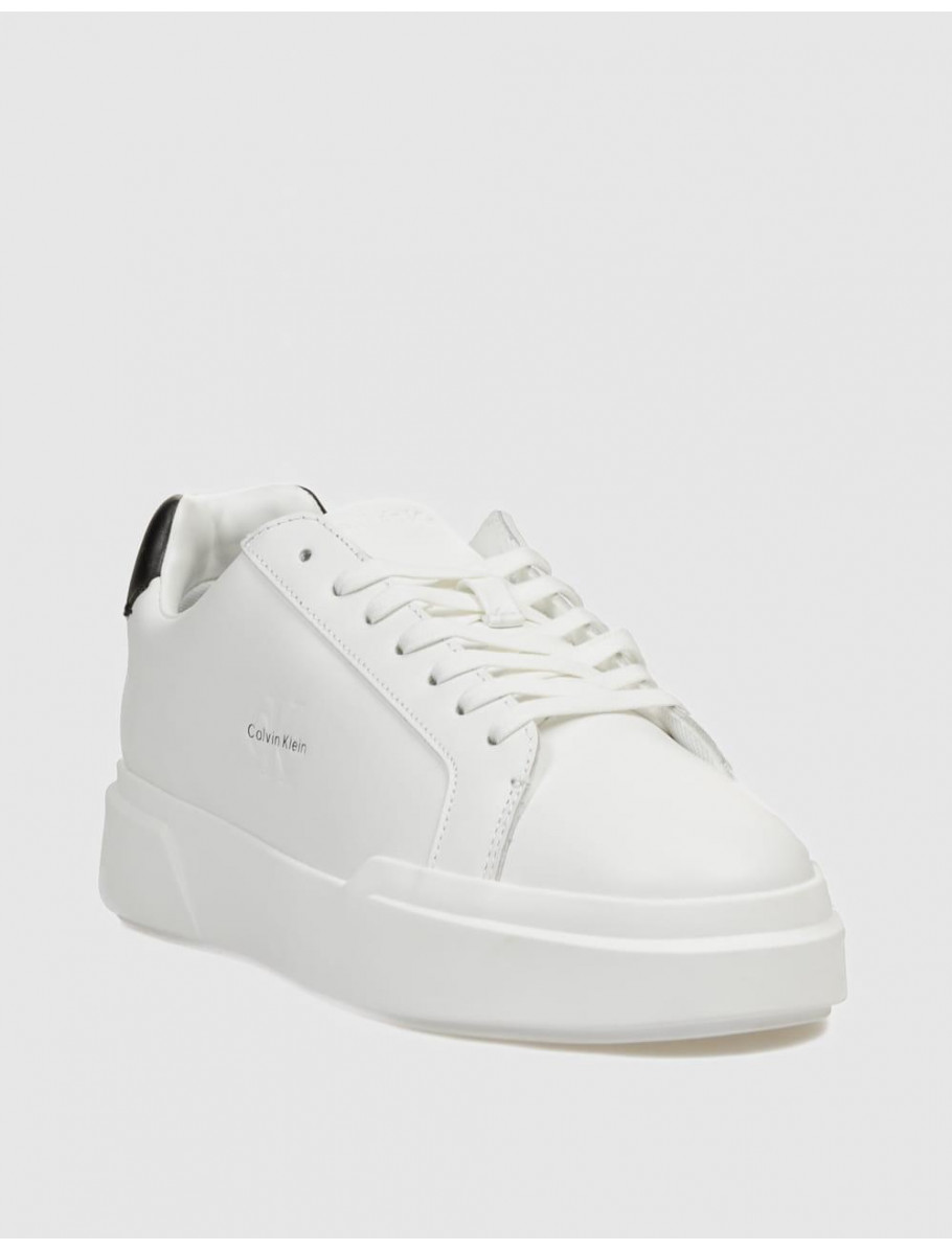 ZAPATILLA CALVIN KLEIN CHUNKY CUPSOLE LACEUP LTH BLANCO
