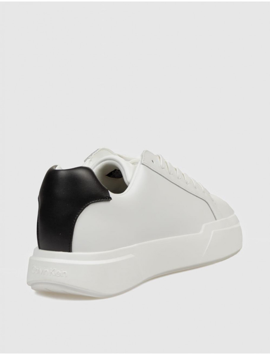 ZAPATILLA CALVIN KLEIN CHUNKY CUPSOLE LACEUP LTH BLANCO