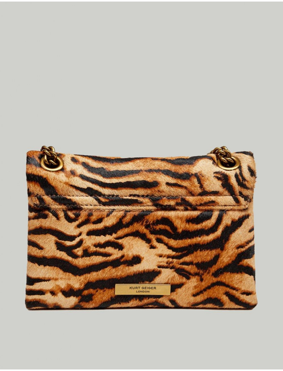 BOLSO KURT GEIGER LEATHER MINI KENSINGTON MARRoN