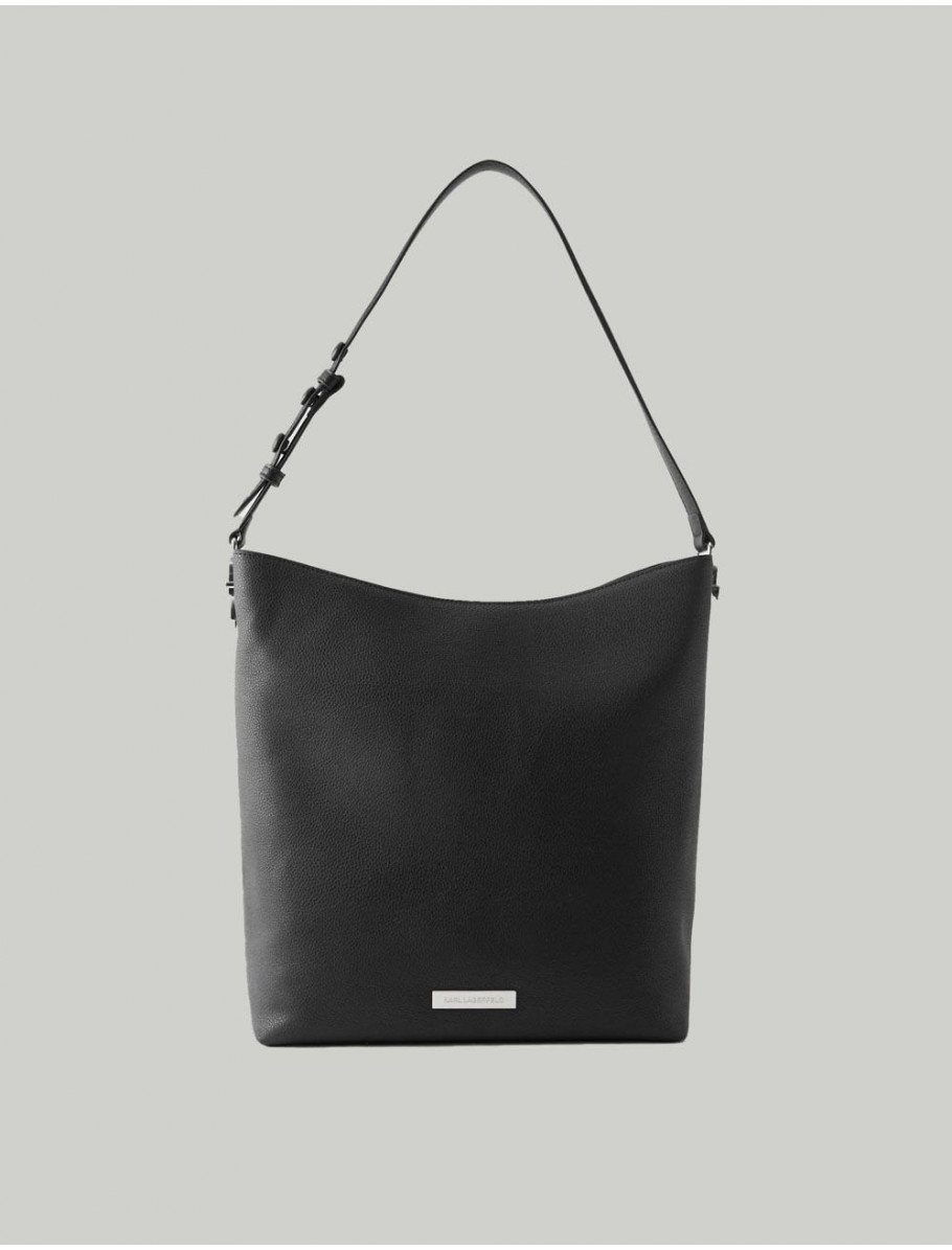 BOLSO KARL LAGERFED IKON PEBBLE SLOUCHY HOBO NEGRO
