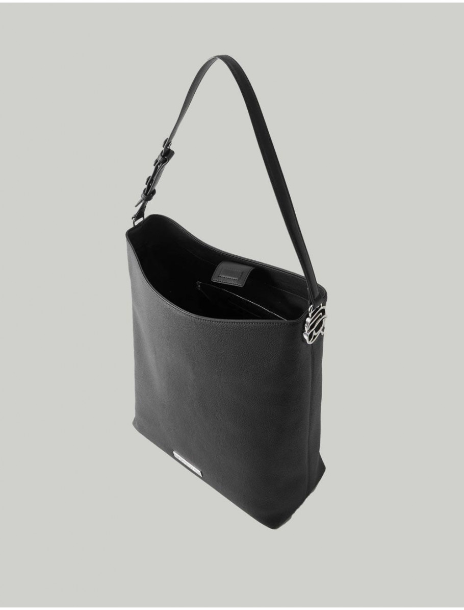 BOLSO KARL LAGERFED IKON PEBBLE SLOUCHY HOBO NEGRO