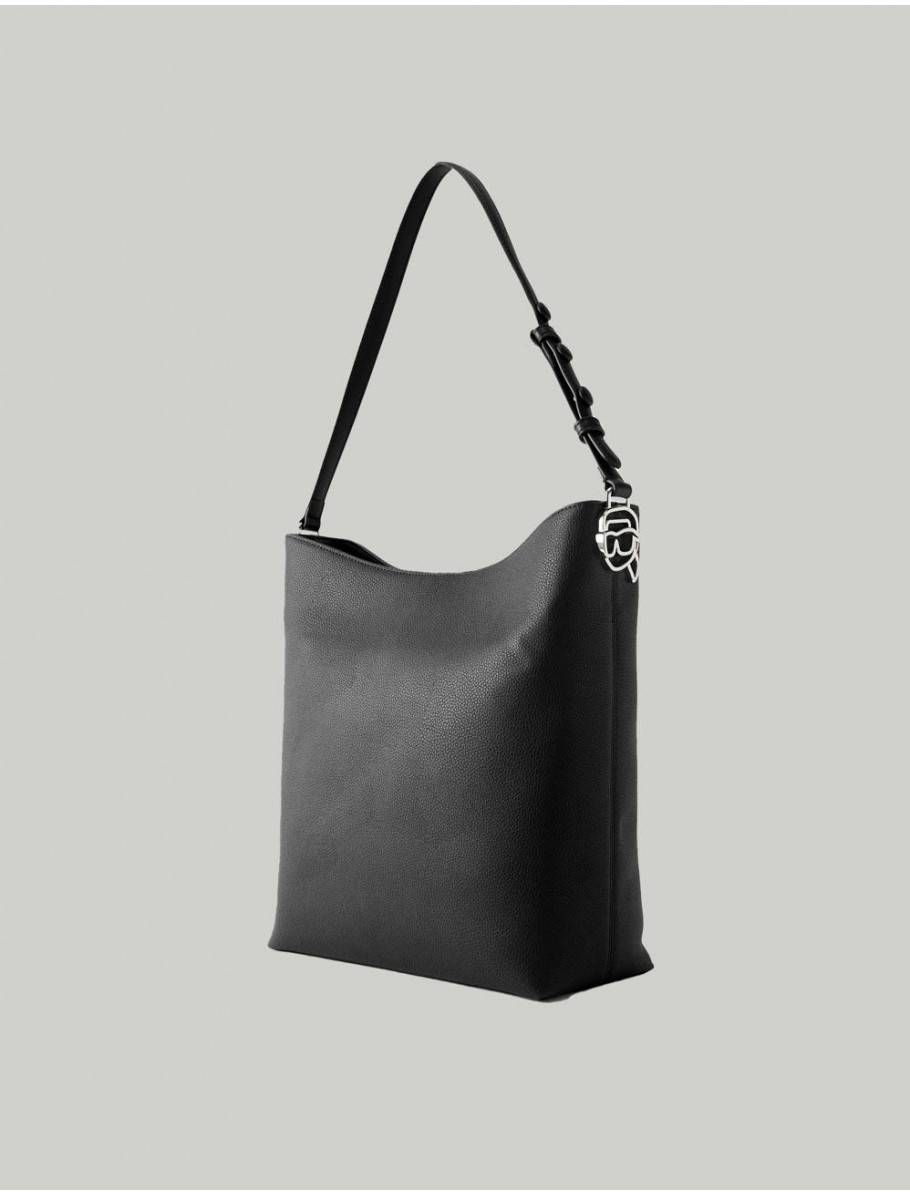 BOLSO KARL LAGERFED IKON PEBBLE SLOUCHY HOBO NEGRO