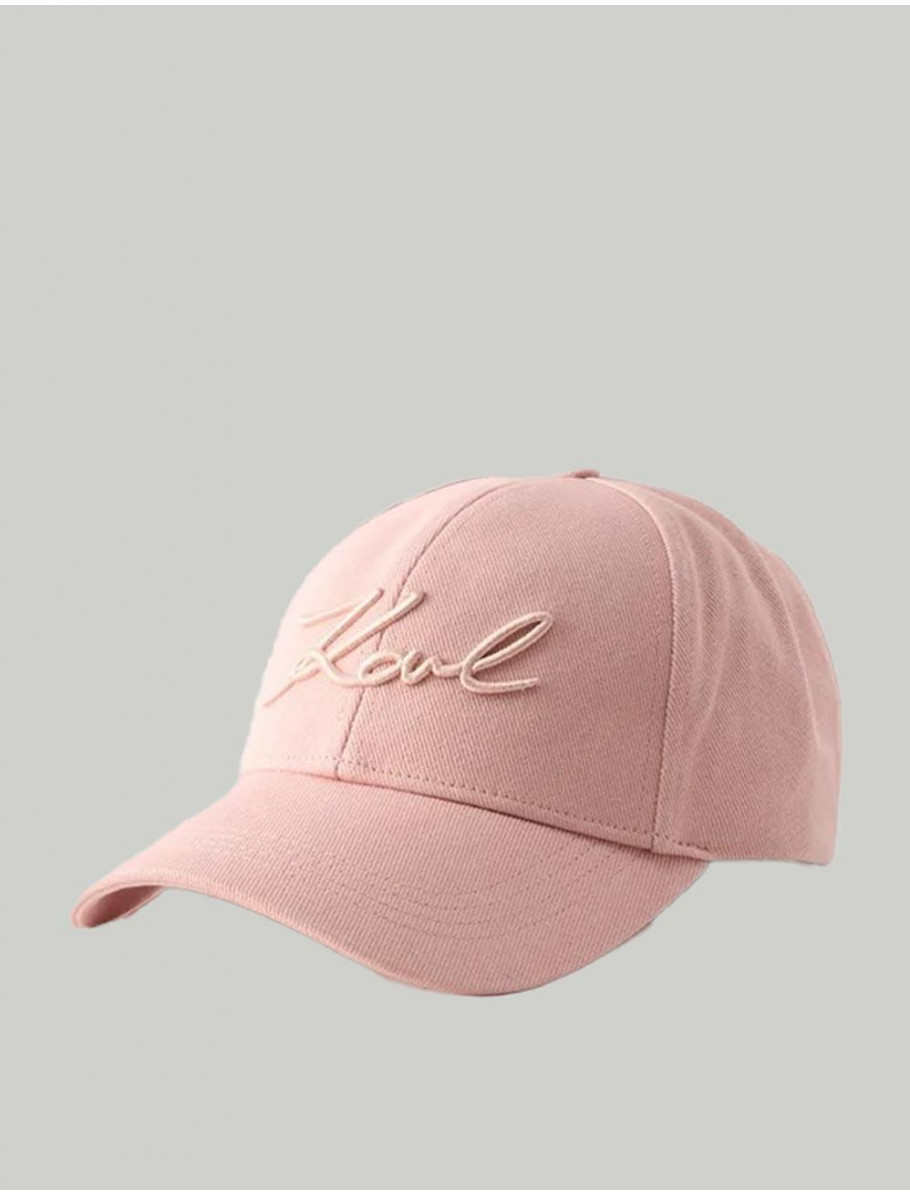 GORRA KARL LAGERFED K SIGNATURE LOGO CAP ROSA