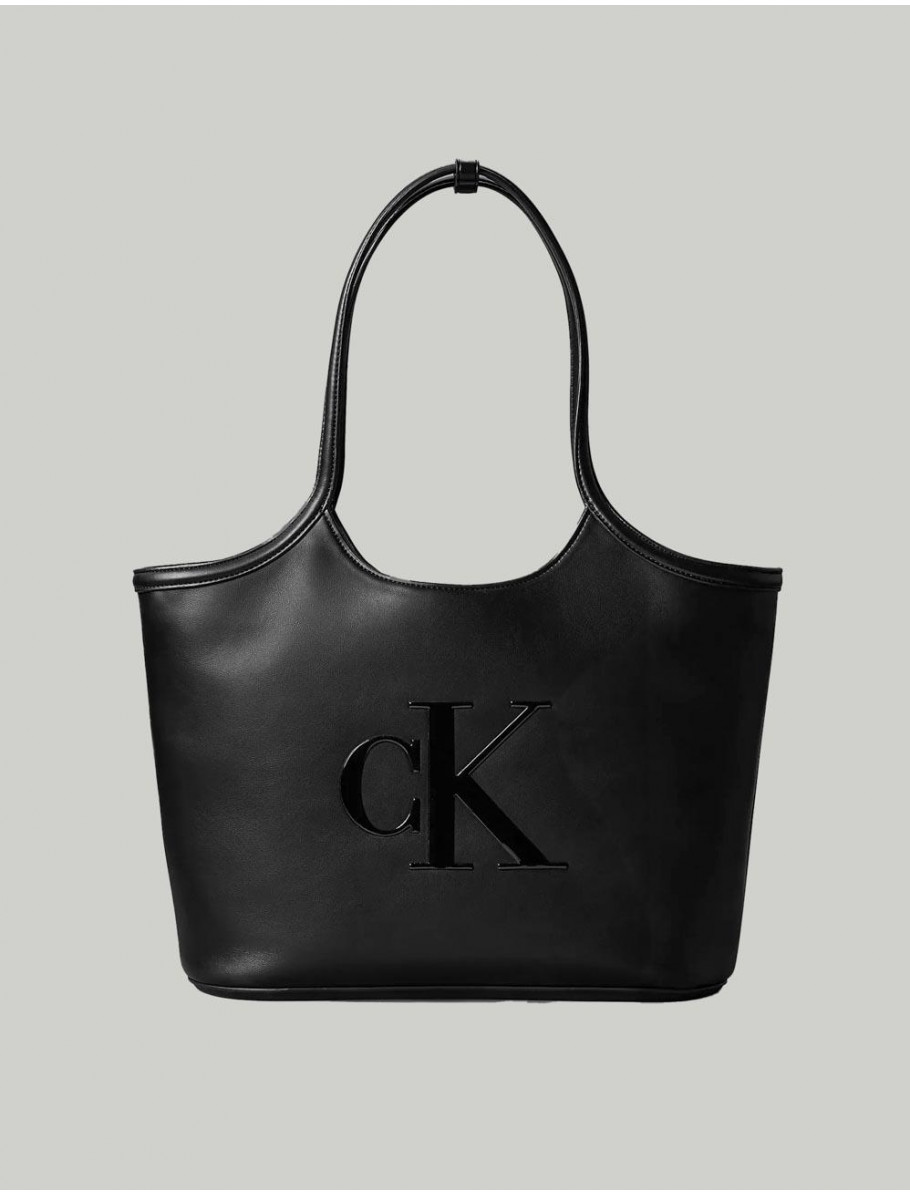 BOLSO CALVIN KLEIN BOLD CK SHOPPER NEGRO