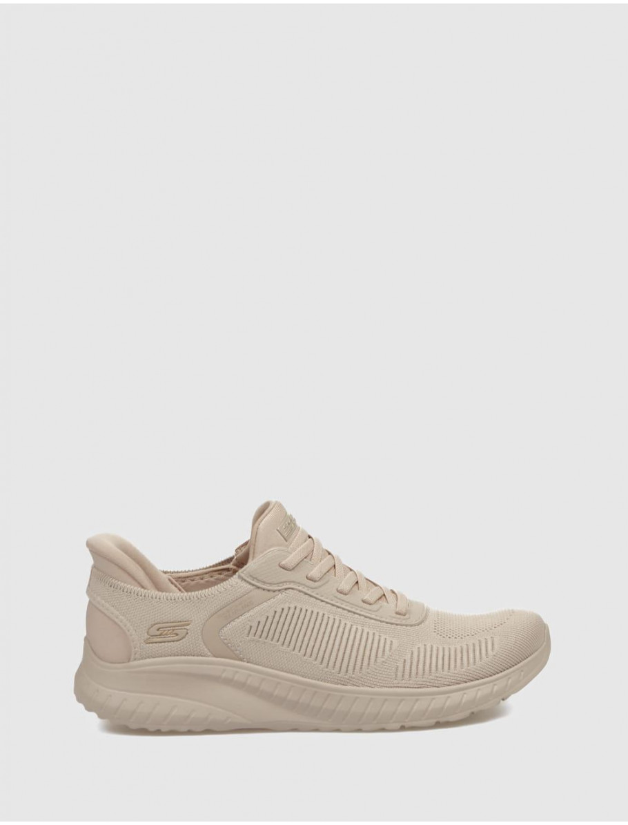 ZAPATILLA SKECHERS BOBS SPORT SQUAD CH NATURAL