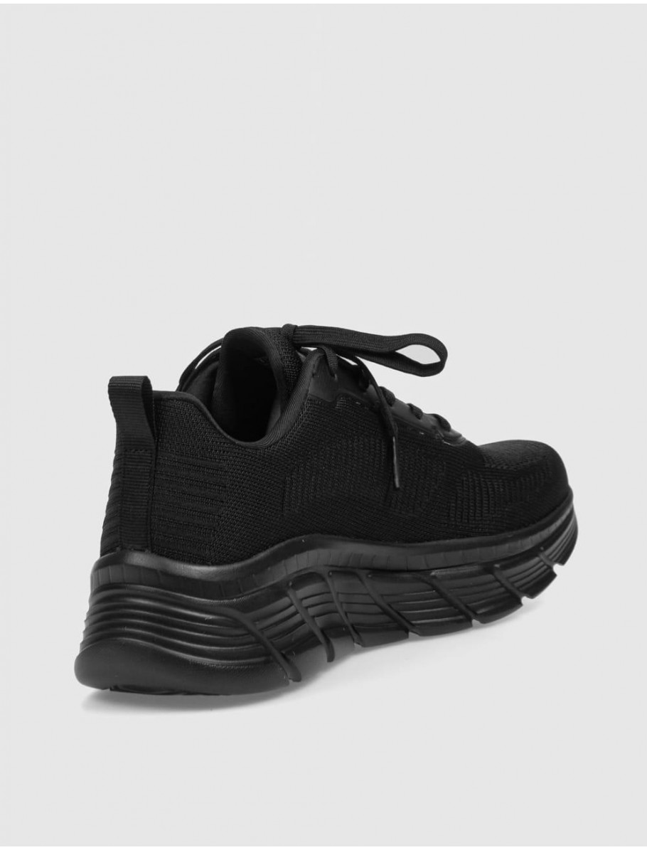 ZAPATILLA SKECHERS BOBS SPORT B FLEX HI FLYING HI NEGRO