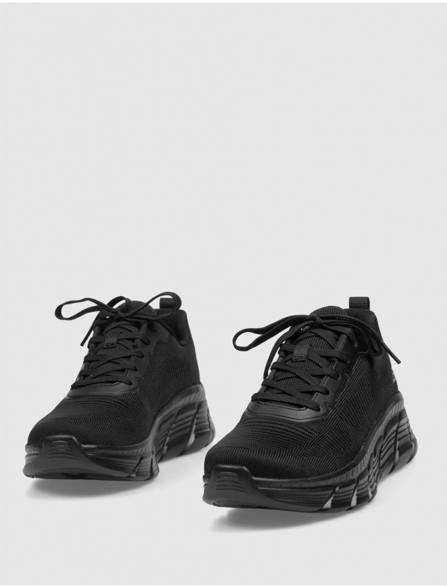 ZAPATILLA SKECHERS BOBS SPORT B FLEX HI FLYING HI NEGRO