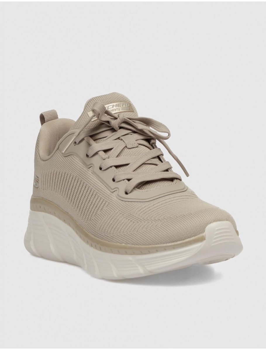 ZAPATILLA SKECHERS BOBS SPORT B FLEX HI FLYING HI TAUPE