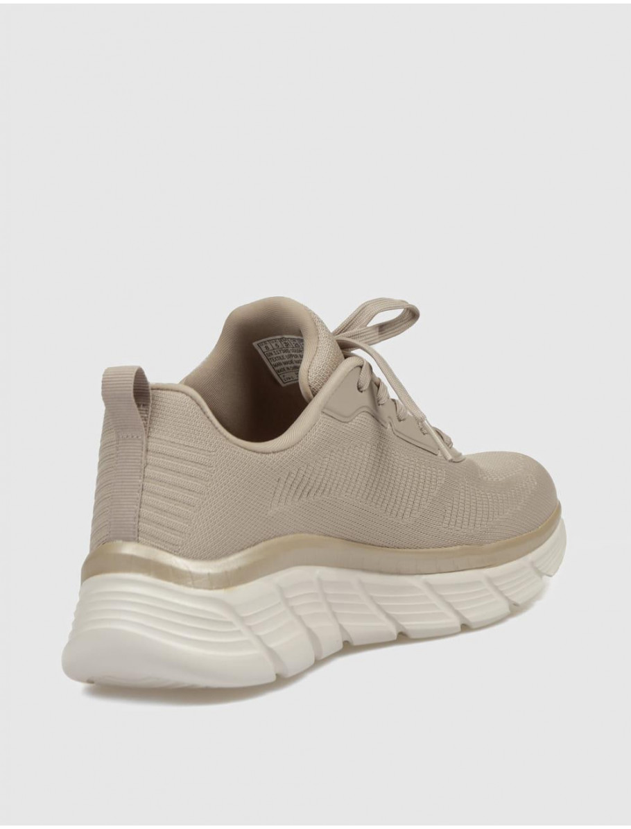 ZAPATILLA SKECHERS BOBS SPORT B FLEX HI FLYING HI TAUPE