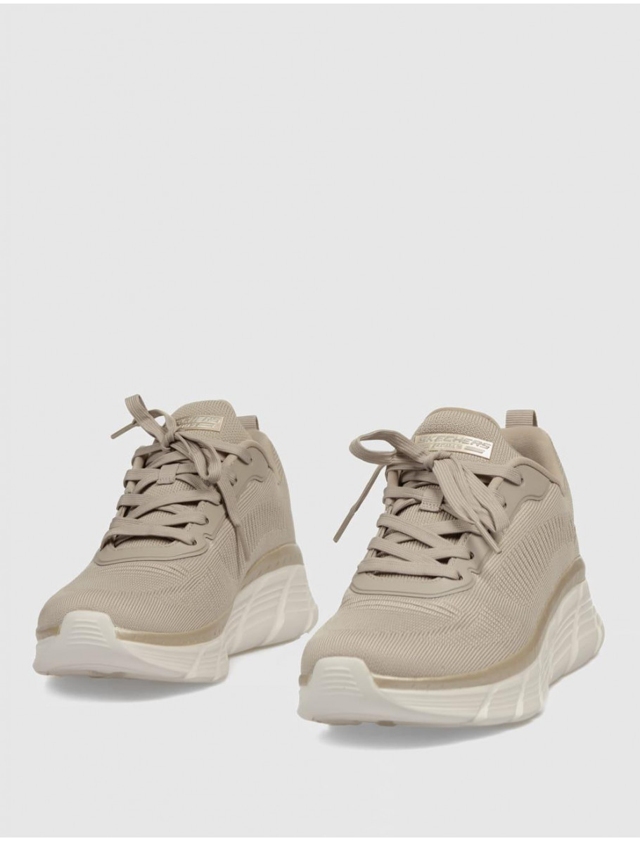 ZAPATILLA SKECHERS BOBS SPORT B FLEX HI FLYING HI TAUPE