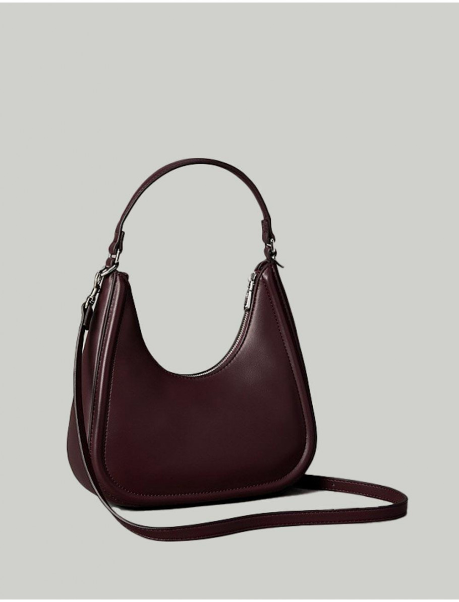 BOLSO CALVIN KLEIN BOLD CK SMALL CRESCENT BAG MARRoN