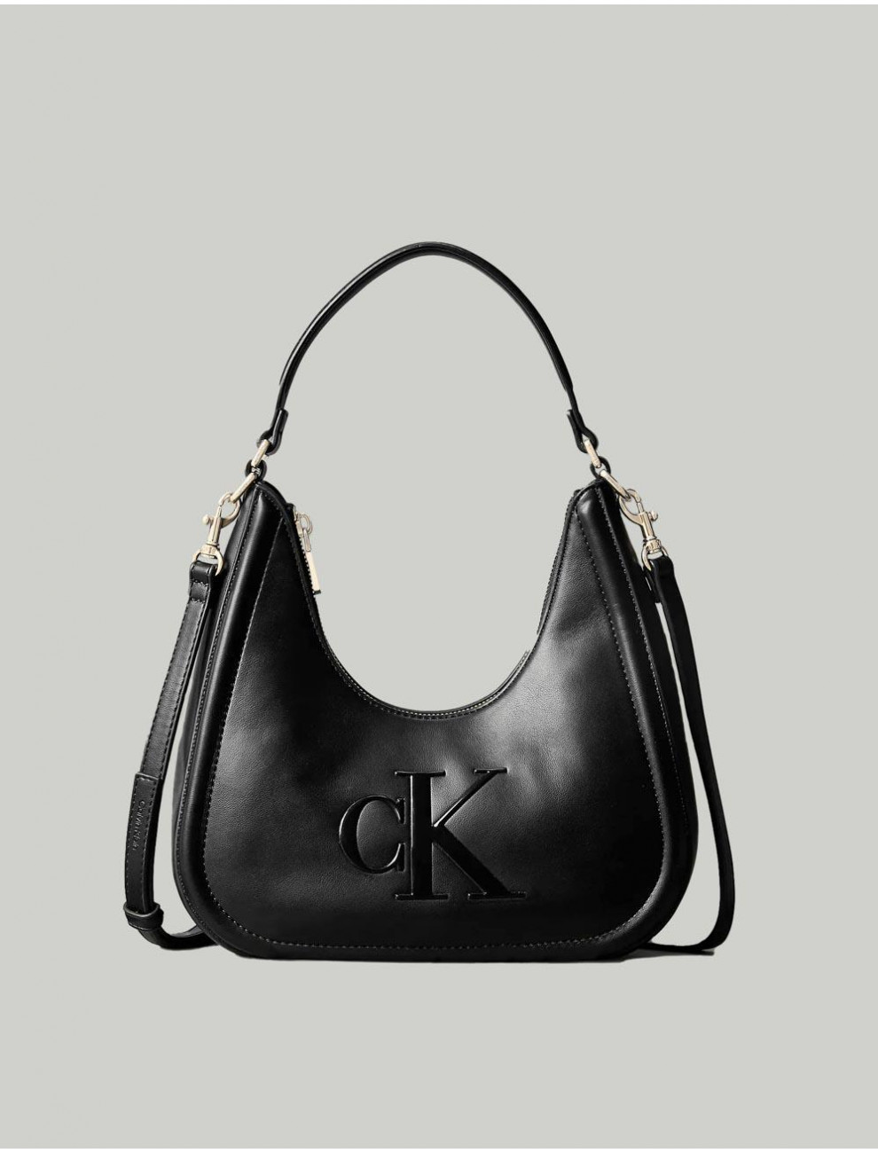BOLSO CALVIN KLEIN BOLD CK SMALL CRESCENT BAG NEGRO