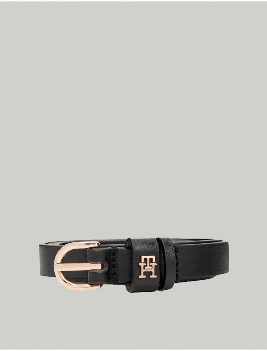 CINTURoN TOMMY HILFIGER ESSENTIAL EFFORTLESS 25 GO NEGRO