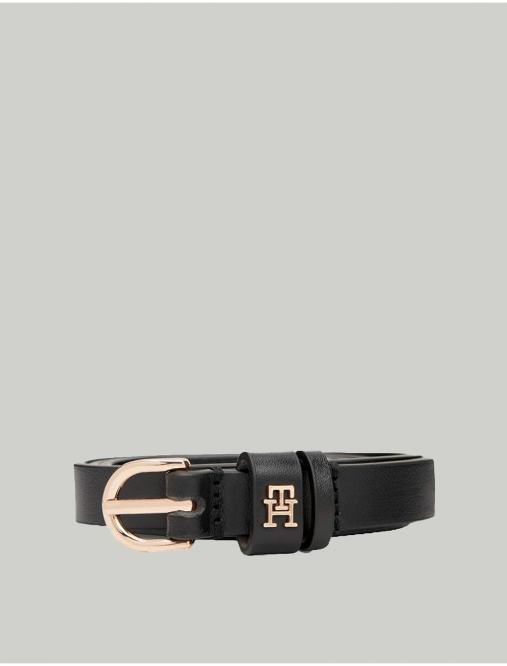 CINTURoN TOMMY HILFIGER ESSENTIAL EFFORTLESS 25 GO NEGRO