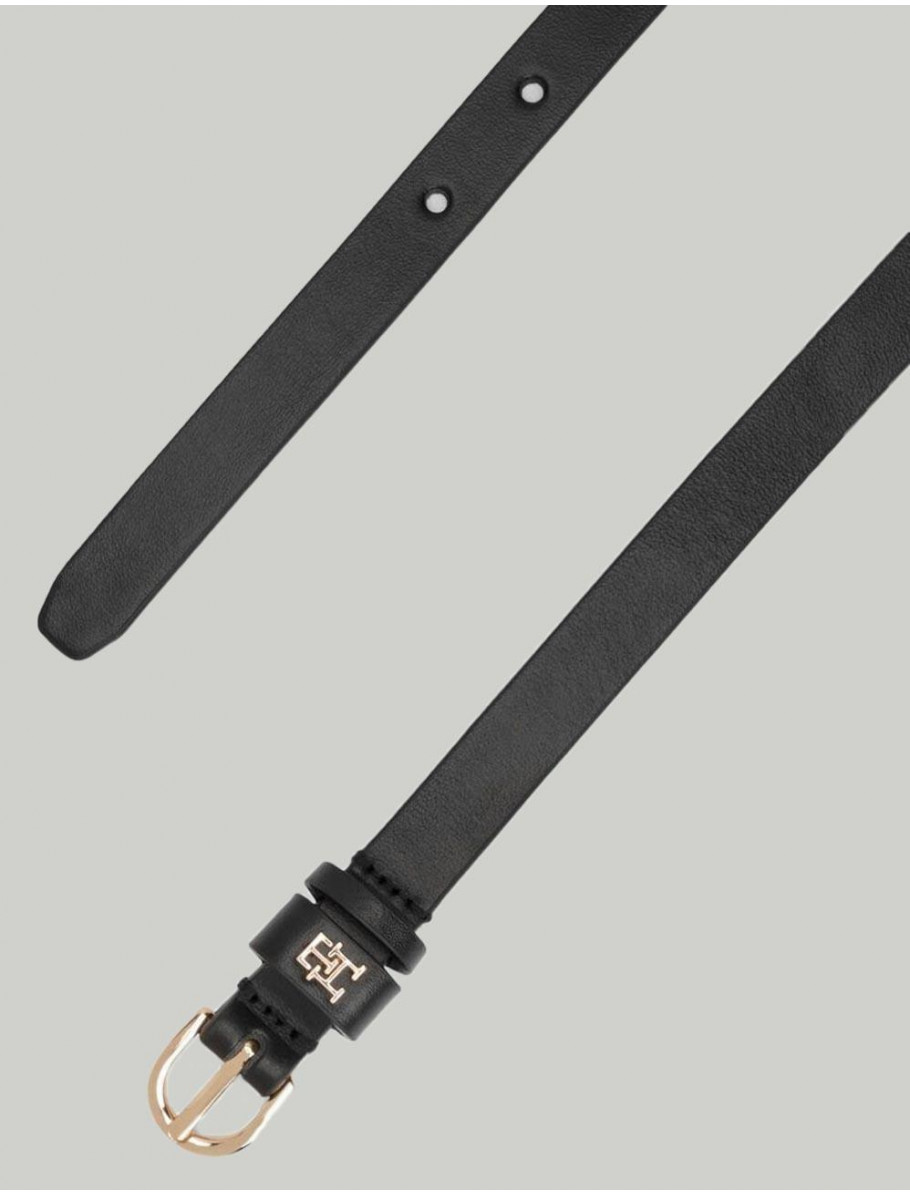 CINTURoN TOMMY HILFIGER ESSENTIAL EFFORTLESS 25 GO NEGRO