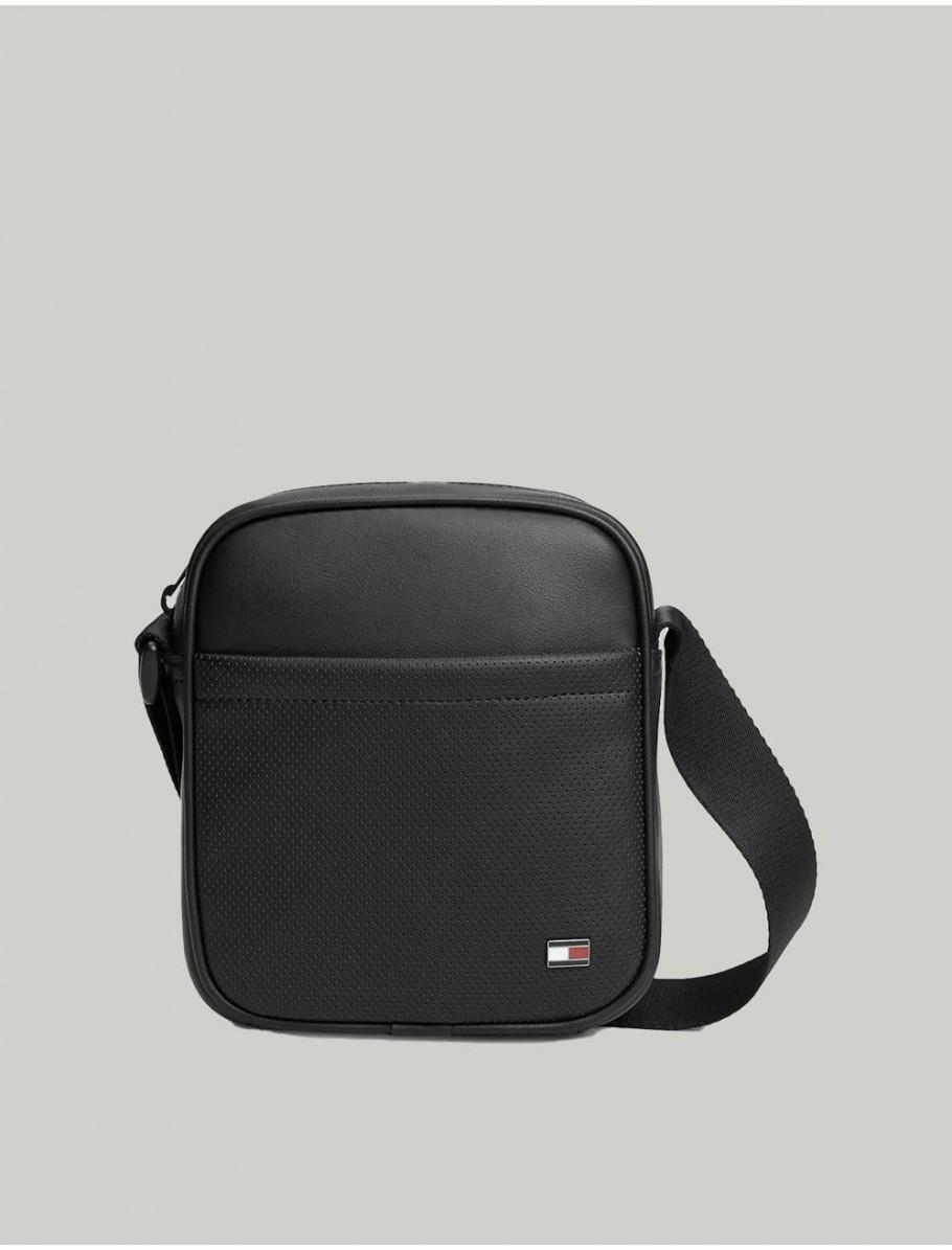BANDOLERA TOMMY HILFIGER TH FOUNDATION MINI REPORTER NEGRO