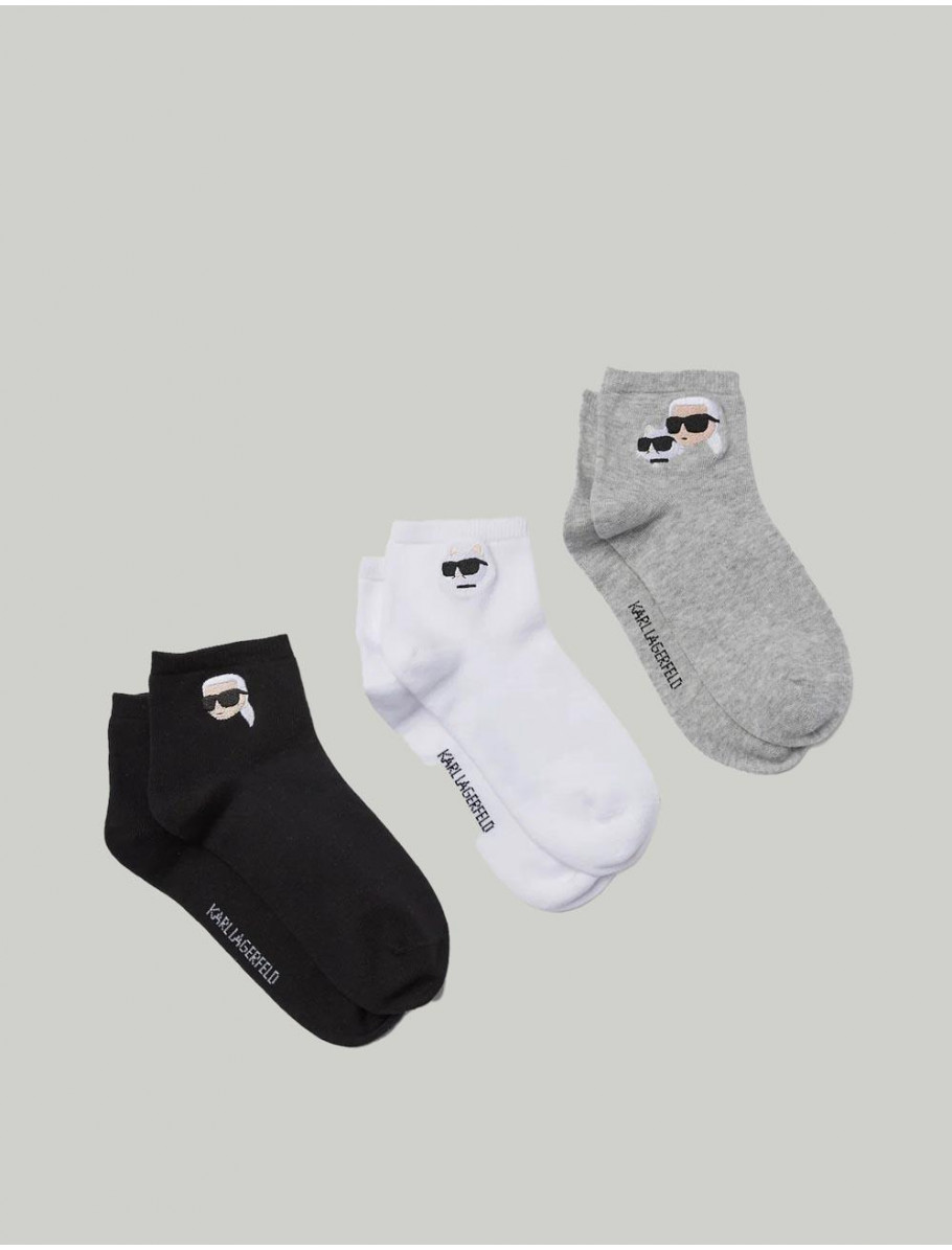 CALCETiN KARL LAGERFED IKON SHORT SOCKS 3P MULTI