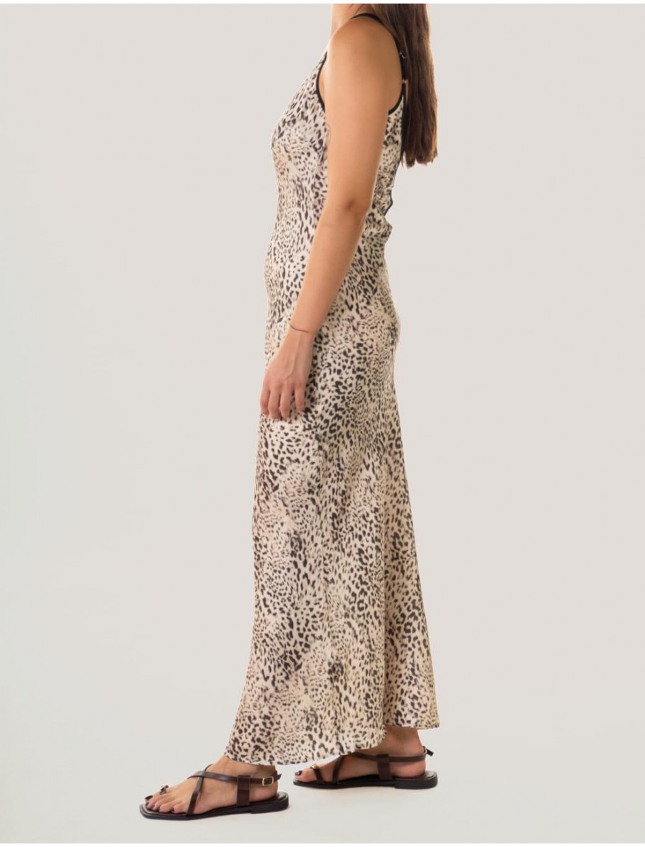VESTIDO OBVIO 9772 ELISA LEOPARDO
