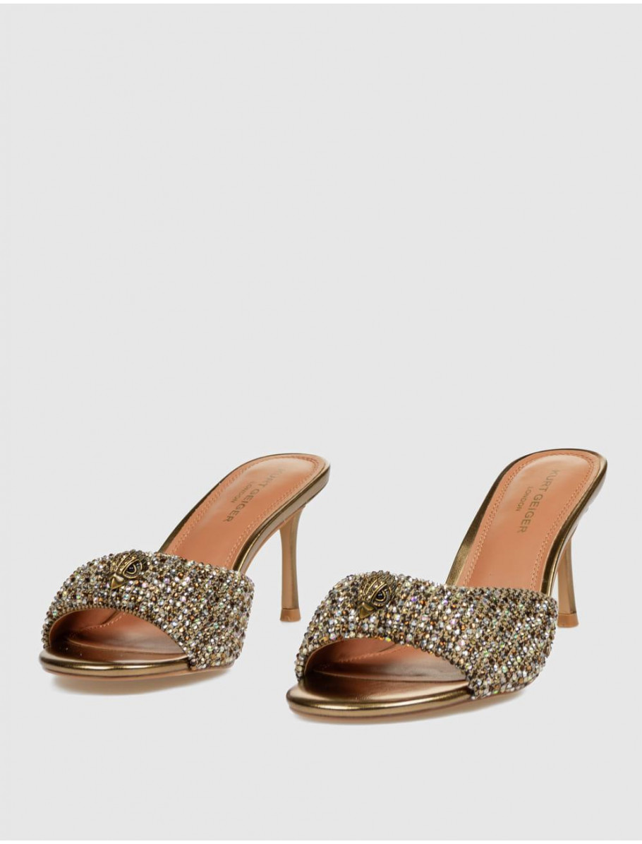 SANDALIA KURT GEIGER OXFORD HEEL MULE 75 BEIG