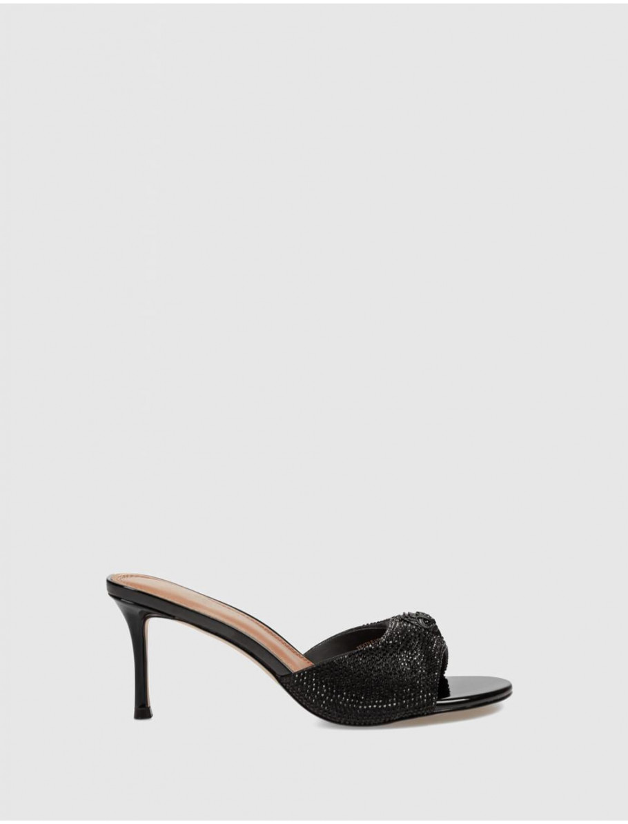 SANDALIA KURT GEIGER OXFORD HEEL MULE DR NEGRO
